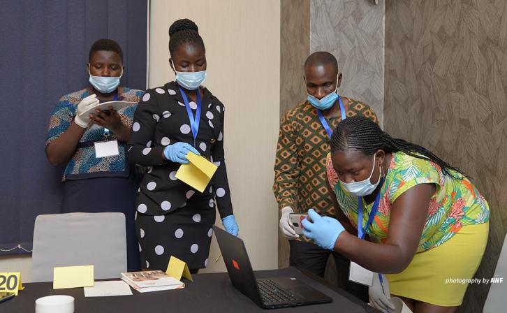 Photo of Ugandan Wildlife Authority participants at AWF cybercrime training in Uganda