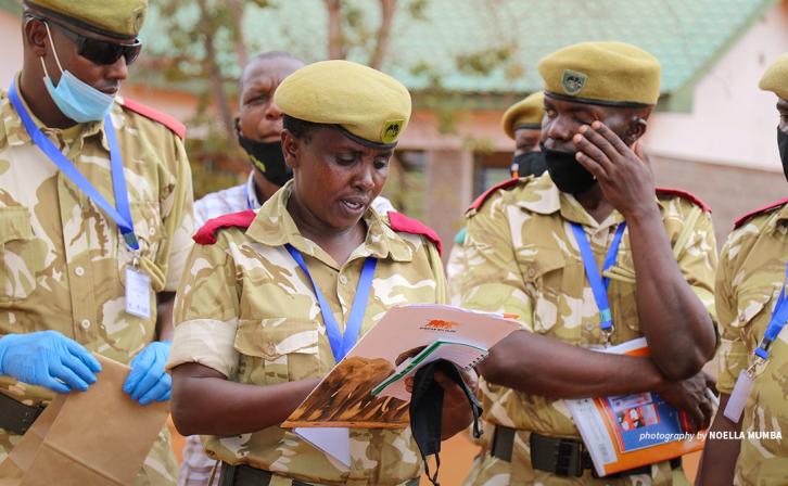 Photo of KWS wildlife officers during AWF training