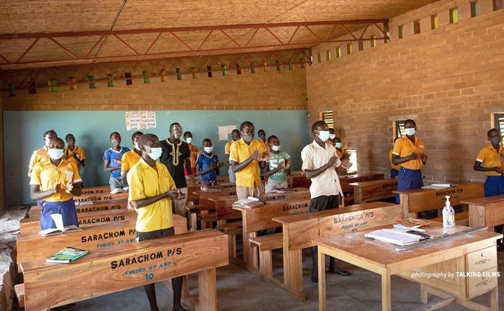 Students at Sarachom Primary School