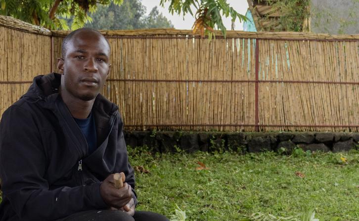 Murwanashyaka Martin, a former poacher who has found opportunity as a craftsman.