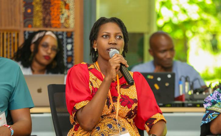 Maraika Amabile speaking during the 2024 AWF-Wall Leadership and Management Fellowship.