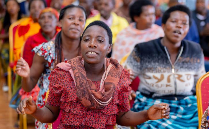 Female entrepreneurs during the Rwanda Business Incubation Program Graduation for the Conservation-Focused Business Program