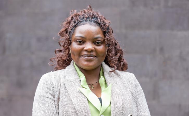 AWF Communications Officer Manda Nfor at the meeting of the Subsidiary Body on Scientific, Technical and Technological Advice.