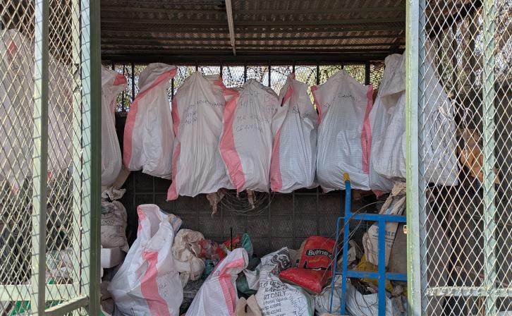 Evidence properly labelled, documented, and securely stored at a Kenya Wildlife Service evidence room in Tsavo, Kenya.
