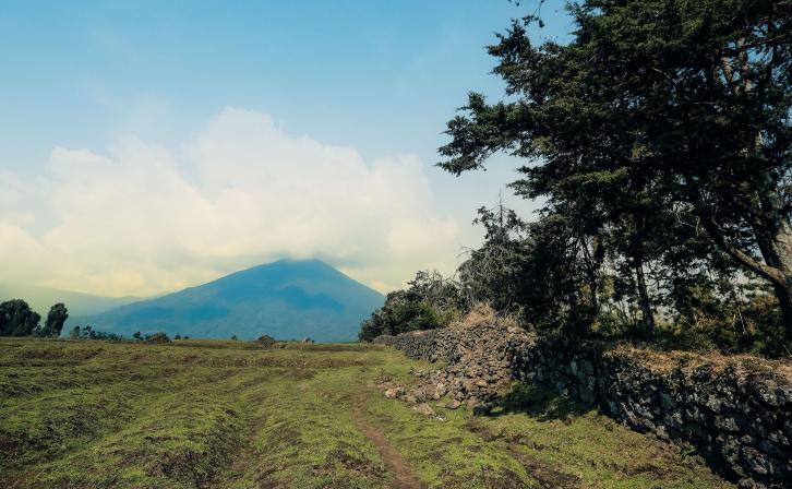 A view of Volcanoes National Park, found in northwestern Rwanda.