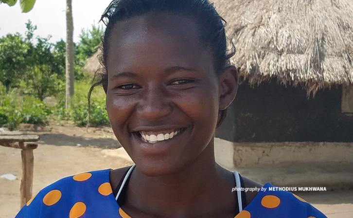Photo of Lukica Diana, head community wildlife scout at Murchison Community Conservancy