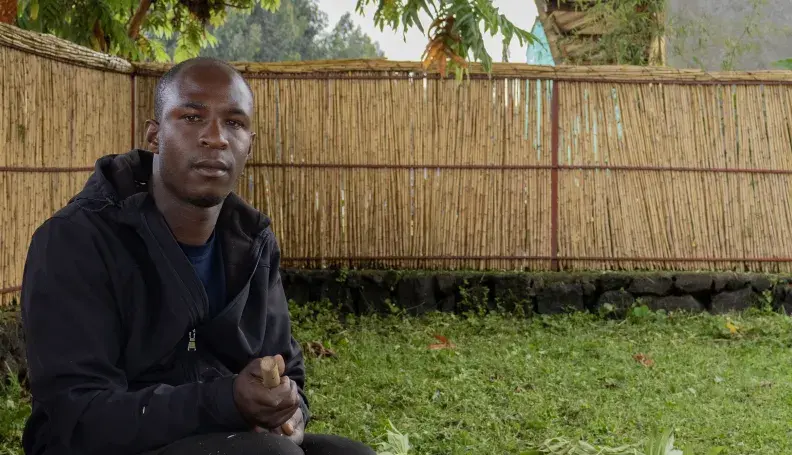 Murwanashyaka Martin, a former poacher who has found opportunity as a craftsman.