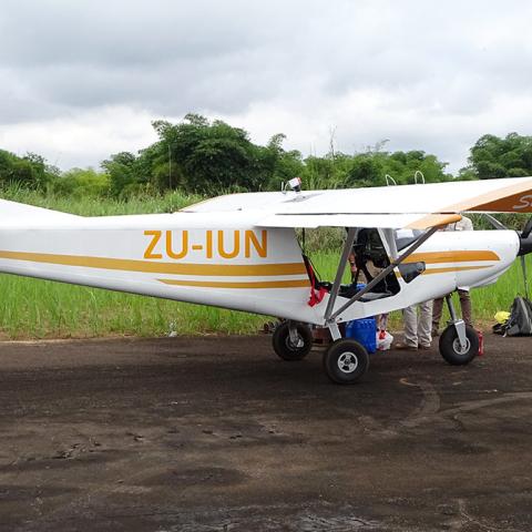 Photo of AWF new plane Sahara-S in Bili Uele landscape