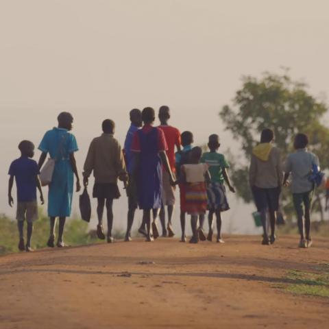 Schoolchildren in Uganda's Kidepo Valley.
