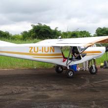 Photo of AWF new plane Sahara-S in Bili Uele landscape