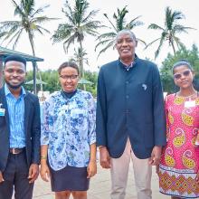 AWF CEO and Charles Wall Young African Policy Fellows at AMCEN