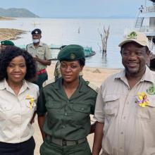 Zimbabwe woman ranger at Lake Kariba