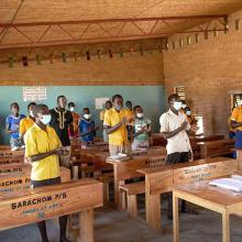 Students at Sarachom Primary School