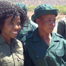 Image Olivia Mufute, AWF's Country Manager of Zimbabwe, and her best student.