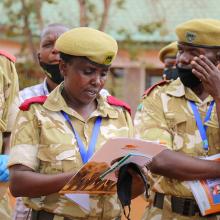 Photo of KWS wildlife officers during AWF training