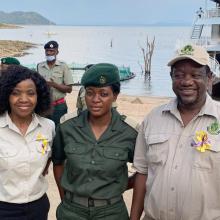 Zimbabwe woman ranger at Lake Kariba