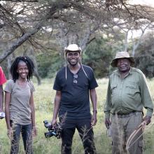 ACV felllows and safari guide in Maasai Mara