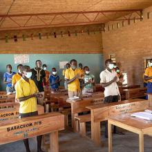 Students at Sarachom Primary School