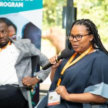 Simangele Msweli during one of the youth Workshops