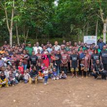 The Indigenous community of Nyamabande in Cameroon's Campo Ma'an landscape. 