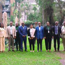 A gathering of teams from INBAC, ICCN, and AWF.