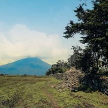 A view of Volcanoes National Park, found in northwestern Rwanda.