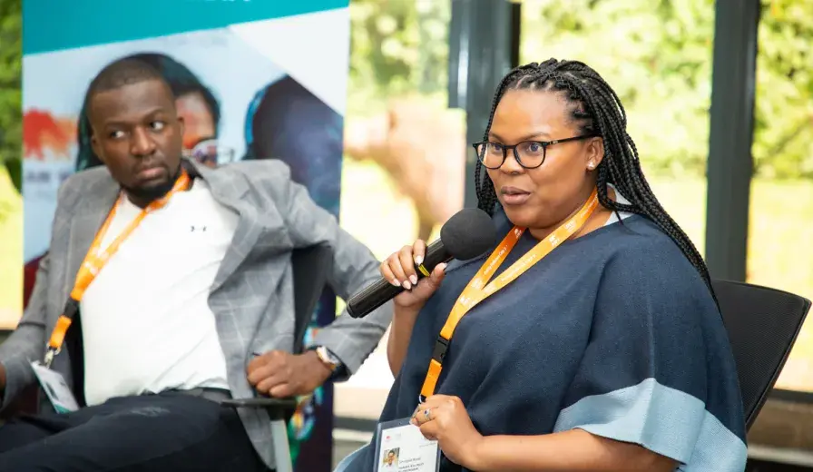 Simangele Msweli during one of the youth Workshops
