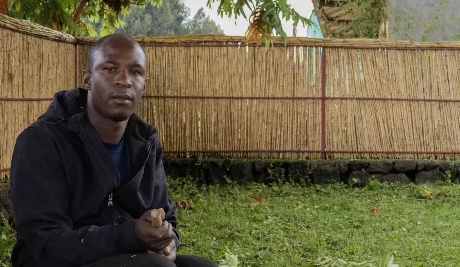 Murwanashyaka Martin, a former poacher who has found opportunity as a craftsman.