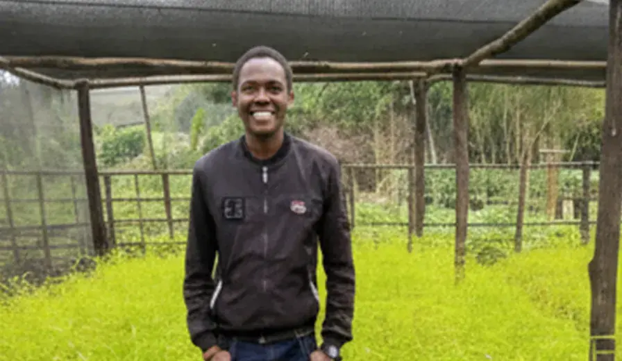 Meet Hitimana Fideli, a youth volunteer at the Volcanoes National Park bamboo nursery.