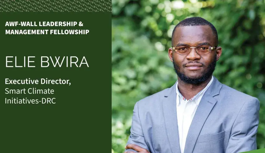 Elie Bwira, a Charles R. Wall Conservation Leadership and Management fellow. © AWF