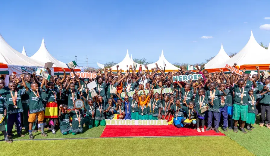 A Group Photo of the winners who participated in the second edition of the Shujaa Zone Competition