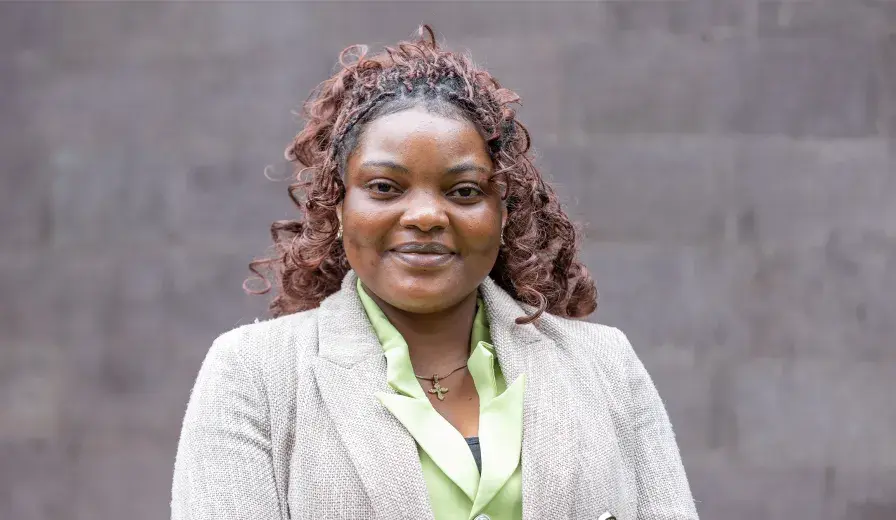 AWF Communications Officer Manda Nfor at the meeting of the Subsidiary Body on Scientific, Technical and Technological Advice.