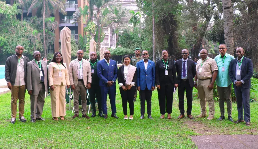 A gathering of teams from INBAC, ICCN, and AWF.