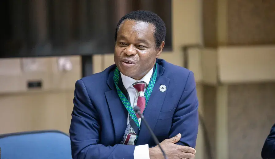 AWF Vice President for Global Policy and Governance Frederick Kumah attends a meeting with African governments at the United Nations Office at Nairobi in 2025.