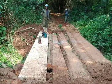 A bridge in rural DRC.