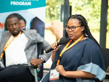 Simangele Msweli during one of the youth Workshops