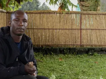 Murwanashyaka Martin, a former poacher who has found opportunity as a craftsman.
