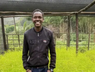 Meet Hitimana Fideli, a youth volunteer at the Volcanoes National Park bamboo nursery.