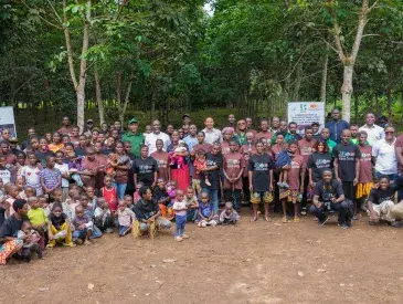 The Indigenous community of Nyamabande in Cameroon's Campo Ma'an landscape. 