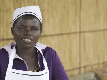 Umutesi Solange, a Culinary Arts student in Rwanda.