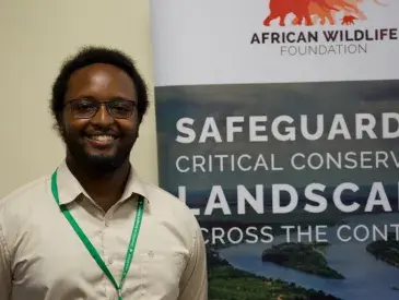  Isaac Mureithi attending a side event at the 28th meeting of the Subsidiary Body on Scientific, Technical and Technological Advice (SBSTTA-28) in Nairobi, Kenya. 