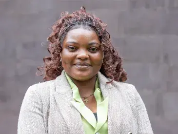 AWF Communications Officer Manda Nfor at the meeting of the Subsidiary Body on Scientific, Technical and Technological Advice.