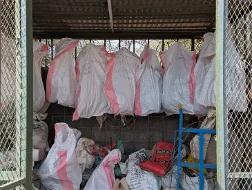 Evidence properly labelled, documented, and securely stored at a Kenya Wildlife Service evidence room in Tsavo, Kenya.