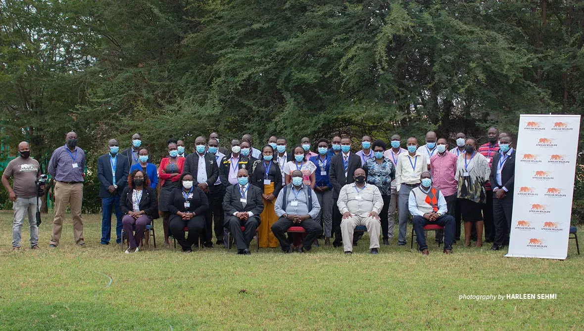 Group photo of KWS and DCI officials at digital evidence workshop