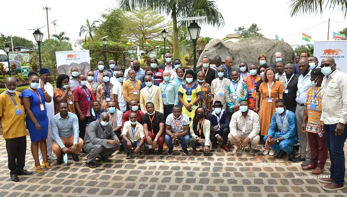 Photo og AWF staff and conservation stakeholders in Dja