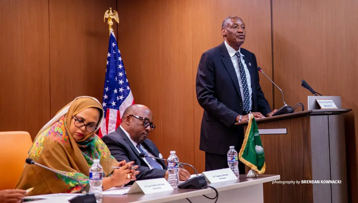 Photo of AWF CEO Kaddu Sebunya in Washington, DC