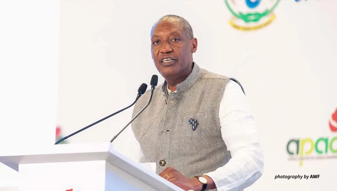 AWF CEO Kaddu Sebunya at Africa Protected Areas Congress