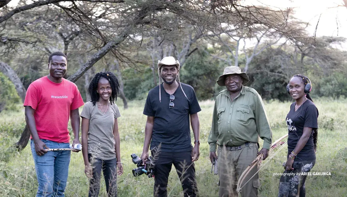 ACV felllows and safari guide in Maasai Mara