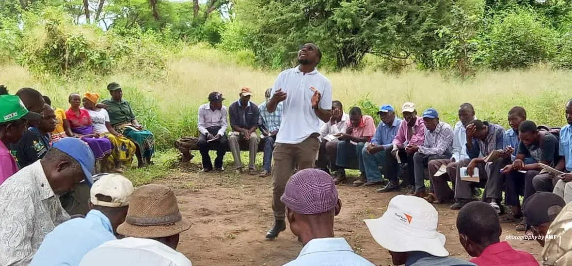 Community meeting in Mbire