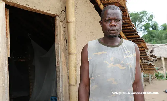 Meet the Men and Women Fighting to Protect Biodiversity in DRC’s Bili Uele Landscape A close up photo of a ranger at Bili Uele